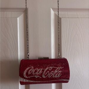 Coca Cola Red Silver Clutch Wristlet